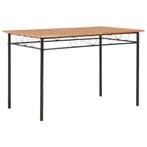 vidaXL Eettafel 120x70x75 cm MDF bruin, Verzenden, Nieuw