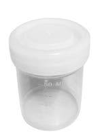 Set van 50 plastic potjes (60 ml) met witte schroefdoppen, Verzenden, Nieuw
