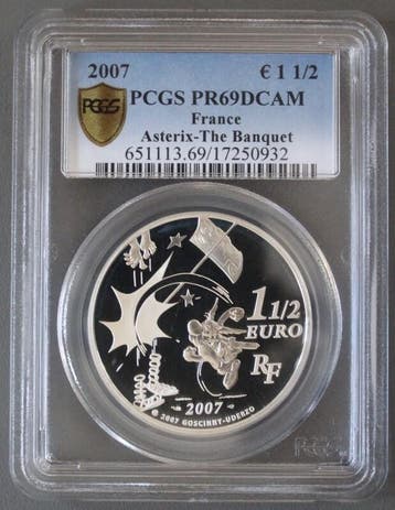 1 5 Euro France Frankreich Km 1516 1 ½ Euro 2007 Asterix..., Postzegels en Munten, Verzenden, België