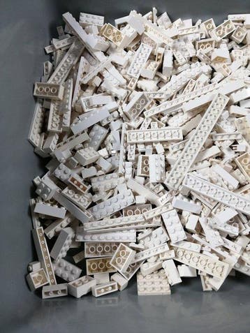 Lego - geen serie - 01. Partij van 1000 witte bouwstenen -, Nieuw