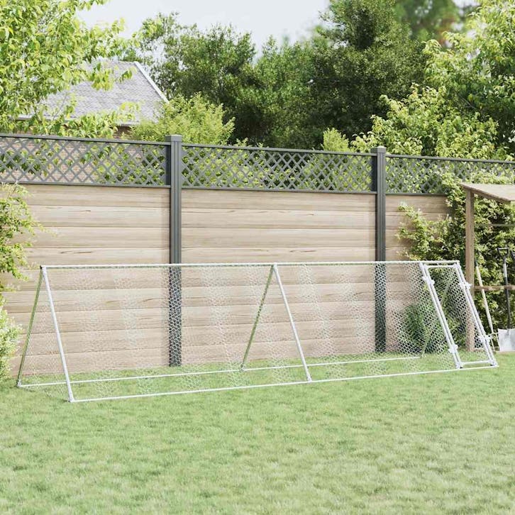 vidaXL Kippenhok 400x105x91 cm gegalvaniseerd staal, Dieren en Toebehoren, Knaagdieren en Konijnen | Hokken en Kooien, Nieuw, Verzenden