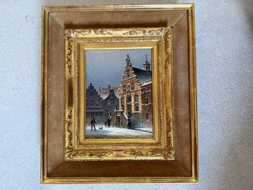 Eduard Alexander Hilverdink (1846–1891) - Winterstadsgezicht