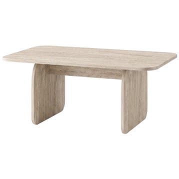 Evila Modern Coffee Table, Travertine Color, 100 X 60 X 42, Verzenden, Nieuw, 100 tot 150 cm, Scandinavisch