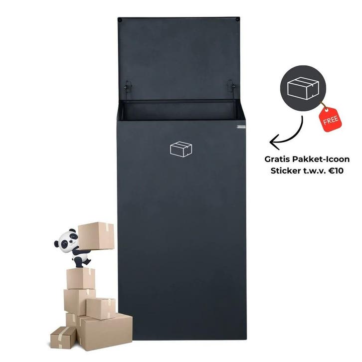 XXXL Pakketbrievenbus + GRATIS sticker - PakketPanda® Maxi -, Tuin en Terras, Brievenbussen, Staande brievenbus, Nieuw, Staal