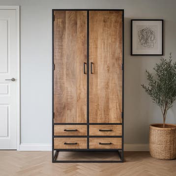 Mangohouten Kast Lowen 90 cm, Verzenden