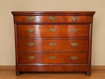 Italla - Commode - Messing, Mahonie - Antieke houten, Antiek en Kunst