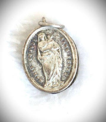 Reliquaire - Argent, Verre, Textile - 1800-1850 - Ex, Antiquités & Art