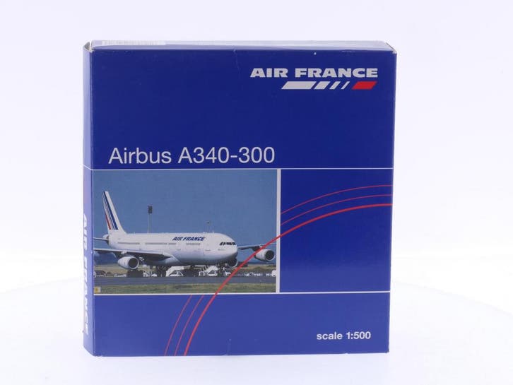 Schaal 1:500 Herpa 504676 Air France - Airbus A340-300  R..., Hobby en Vrije tijd, Modelbouw | Vliegtuigen en Helikopters, Gebruikt