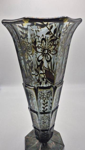 Vaas - Glas - Zilver overlay vaas