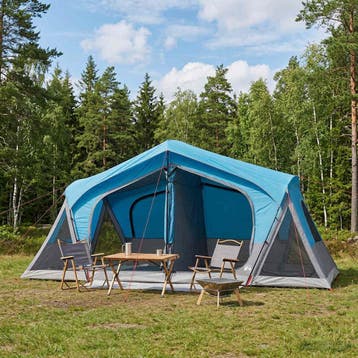 vidaXL Huisje Tent met dak Blauw 480 x 273 x 205 cm, Caravans en Kamperen, Verzenden, Nieuw