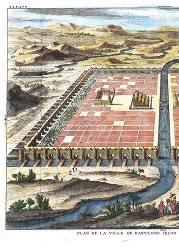 Irak - Babel, Babylonië, Hillah; Calmet - Plan de la Ville, Nieuw