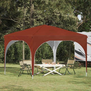 vidaXL Pop-up Feesttent 290 x 290 x 245 cm Terracotta, Verzenden
