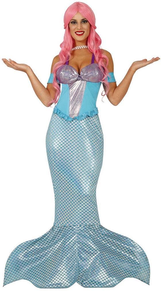 Zeemeermin Kostuum Blauw, Kleding | Dames, Carnavalskleding en Feestkleding, Nieuw, Verzenden