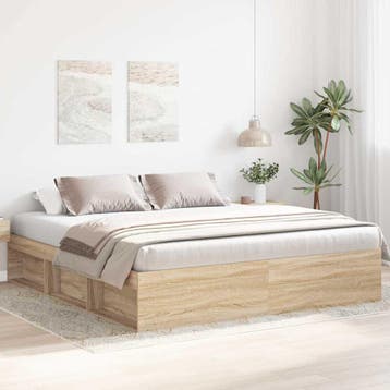 vidaXL Bedframe sonoma eikenkleurig 180x200 cm Super King, Huis en Inrichting, Verzenden, Nieuw