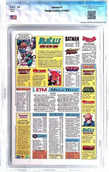 Spawn #1 - EGC 9.8 - 1 Graded comic - Eerste druk - 1992, Boeken, Nieuw