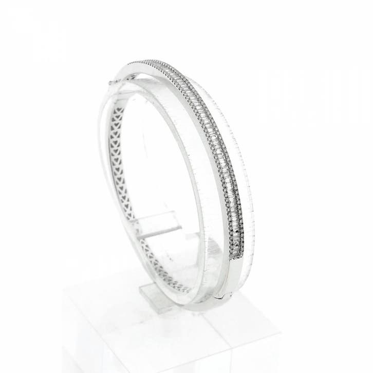 Witgouden Tirisi armband met diamanten; Maat S/M, Handtassen en Accessoires, Armbanden, Goud, Gebruikt, Met edelsteen, Goud, Ophalen of Verzenden