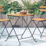 vidaXL Bistrotafel 55x54x71 cm massief acaciahout, Tuin en Terras, Verzenden, Nieuw