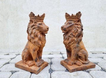 Beeldje - Gatekeepers - leeuwen (2) - IJzer
