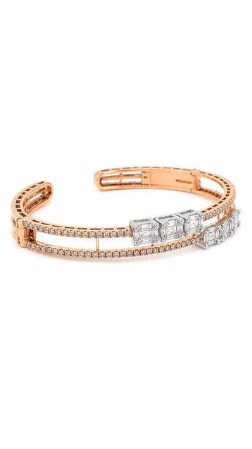 Armband - 18 karaat Roségoud - 2.06ct. tw. Diamant