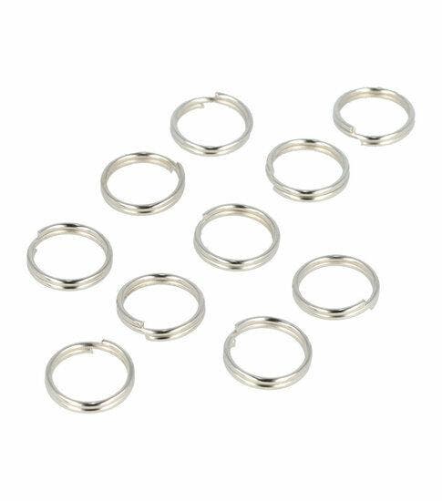 DIY Sleutelringen 1,5 cm – metalen sleutelhangers – zilver –, Hobby en Vrije tijd, Knutselen