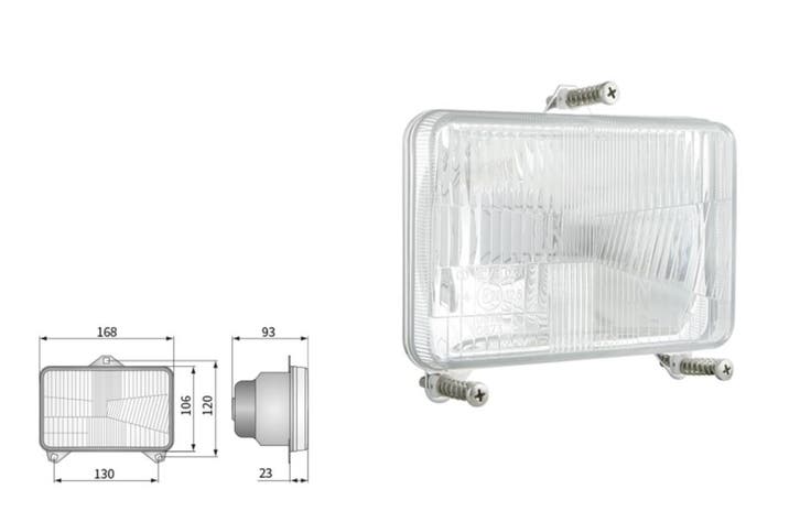 Wesem H4 Koplamp Inbouw 130x120mm, Autos : Pièces & Accessoires, Éclairage, Enlèvement ou Envoi
