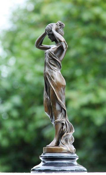 Statue, een bronzen sculptuur,, the nymph of the valley,,. -, Antiquités & Art
