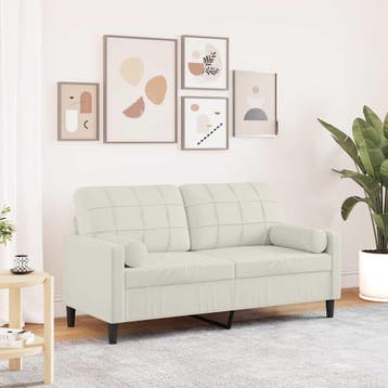 vidaXL Tweezitsbank / zetel met sierkussens 140 cm fluweel, Verzenden