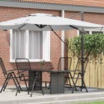 vidaXL Roma Parasol Beige 286 x 284 x 265 cm Aluminium en, Verzenden, Nieuw