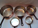 Cuivres de Faucogney - Ensemble de casseroles (5) - Cuivre,, Antiquités & Art