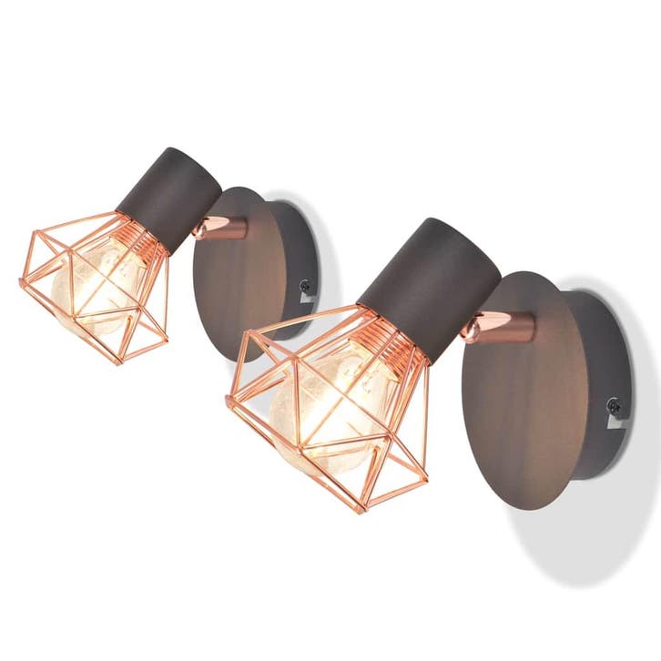vidaXL Wandlampen 2 st met LED 8 W, Maison & Meubles, Lampes | Appliques, Envoi