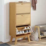vidaXL Schoenenkast OLDEN 55x35x120 cm grenenhout bruin, Verzenden
