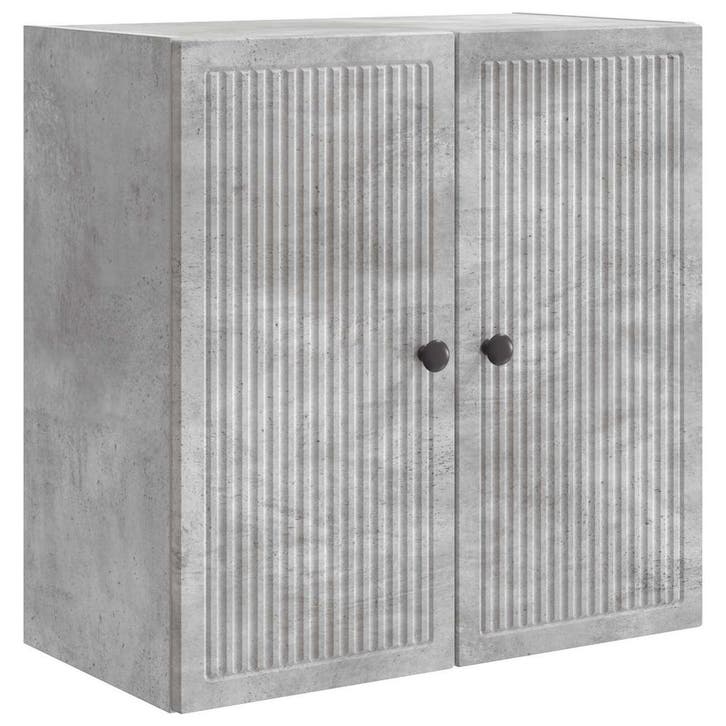 vidaXL Wandkast Betongrijs 59 x 31 x 60 cm Bewerkt hout, Huis en Inrichting, Kasten | Overige, Nieuw, Verzenden