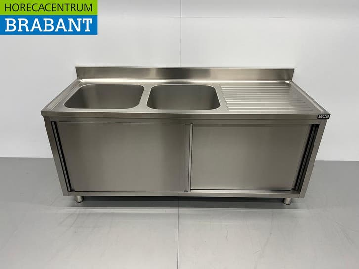 Acier inoxydable Double table dévier 2 portes coulissantes, Articles professionnels, Horeca | Autre, Envoi