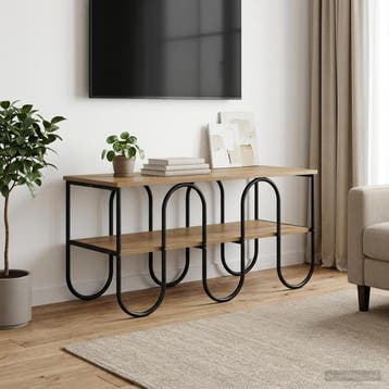 vidaXL TV-meubel 100 x 40 x 50 cm Artisanaal eiken Bewerkt, Verzenden