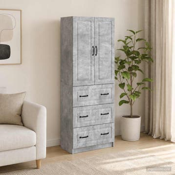 vidaXL Kast Set 2 st 66 x 34,5 x 87 cm Bewerkt hout, Verzenden