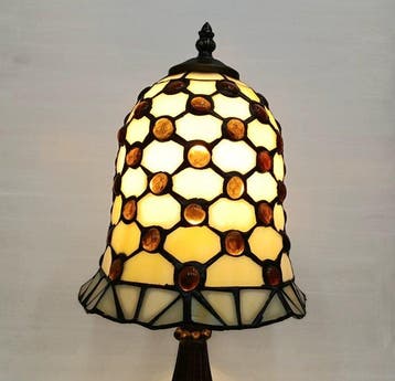 Tiffany style - Tafellamp - Glas-in-lood