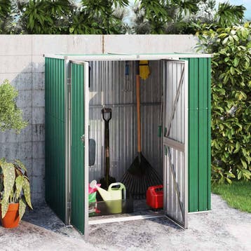 vidaXL Tuinschuur 161x89x161 cm gegalvaniseerd staal groen, Jardin & Terrasse, Abris de jardin, Verzenden