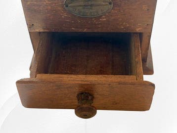 Cafetière - Bois, Métal - Moulin à café rare, 1873