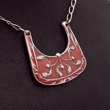 Art nouveau, Maretakken + Émail. Plaqué argent., Métal -