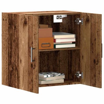 vidaXL Wandkast 60x31x60 cm bewerkt hout oud houtkleurig, Verzenden