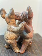 Figurine - Colima dansende honden - Faïence