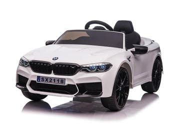 BMW M5, Leder zitje, Rubberen banden, Kinder Accu Auto!, Ophalen of Verzenden
