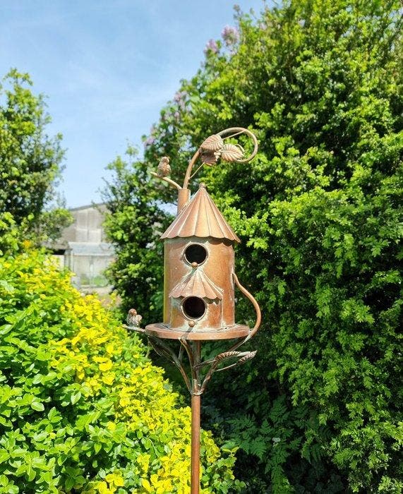 Beeldje - Birdhouse - IJzer, Antiek en Kunst, Curiosa en Brocante