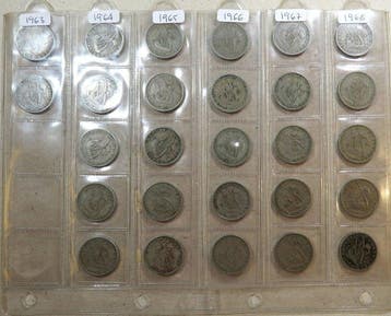 Portugal. Republic. Lote com 107 moedas de 5$ da Republica