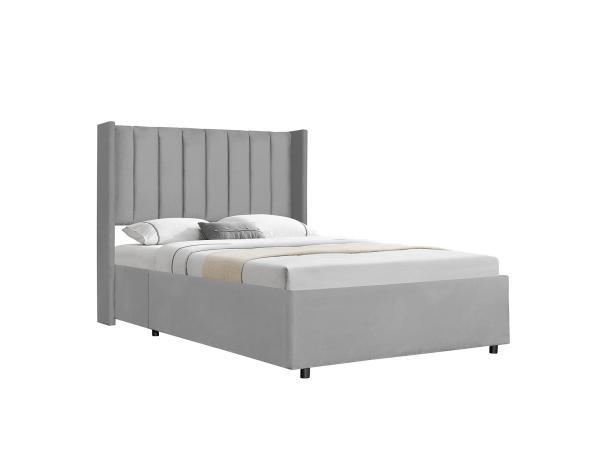 Veiling - Gestoffeerd bed Savona - 200 x 120 cm - Lichtgrijs, Maison & Meubles, Chambre à coucher | Lits