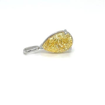 Zonder minimumprijs - Hanger - 14 karaat Witgoud - 1.01ct.