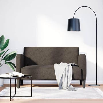 vidaXL Loveseat bank / zetel 110 cm kunstleer donkergrijs, Verzenden, Nieuw