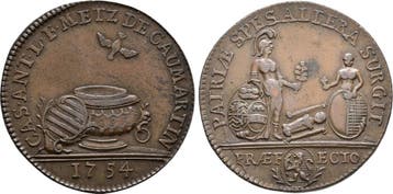 Jeton 1754 Metz Stadt:, Verzenden, België