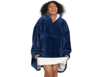 Veiling - Smileify Hoodie Deken Donkerblauw 170x120 cm, Enfants & Bébés, Couvertures, Sacs de couchage & Produits pour emmailloter
