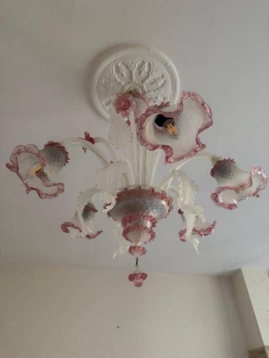 Plafondlamp - Murano-glas, Antiek en Kunst, Antiek | Verlichting